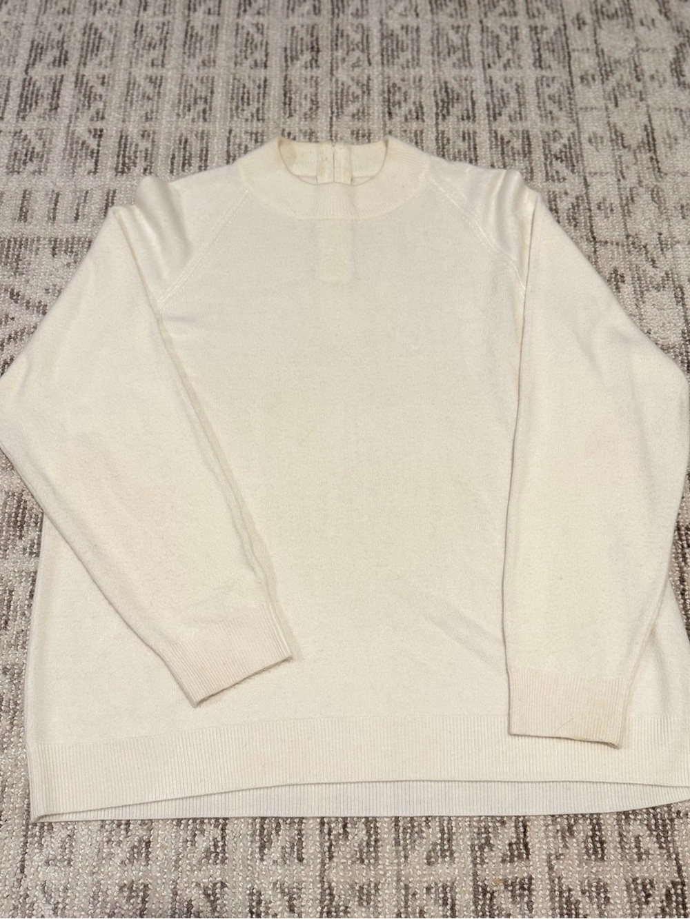 Women's Cream Crewneck Sweater - Lightweight Everyday Knit